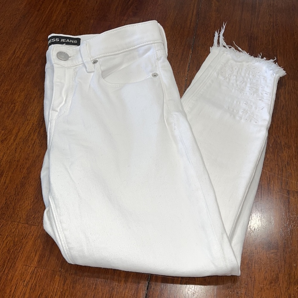 Express white ankle jeans